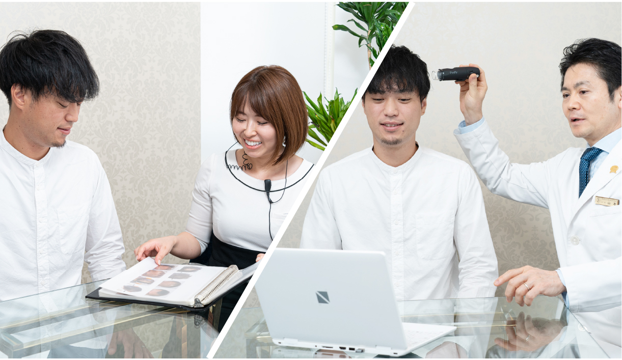 カウンセリングと初回診療を行う様子